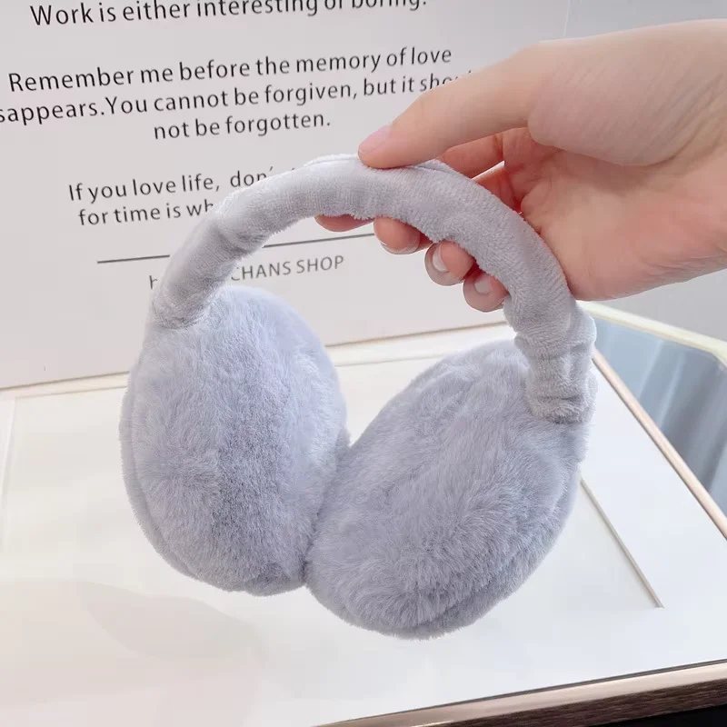 2 Stück Katzenohren Ohrenschützer - Pailletten Plüsch Ohrenwärmer Winter