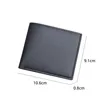 Fashion Men Short PU Leather Wallet Simple Solid Color Thin Male Credit Card Holder Small Money Purses Business Foldable Wallet 6