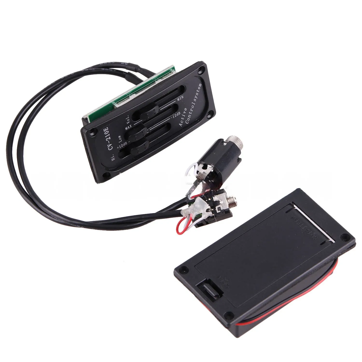 CV-210E 바이올린 액티브 픽업 EQ 피에조 트랜스듀서 듀얼 출력 6.35mm & 3.5mm
