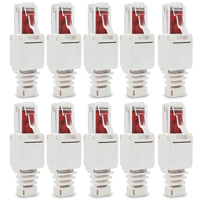 

100 X Network Connectors Tool-Free RJ45 CAT6 LAN UTP Cable Plug Without Tools Cat5 Cat7 Installation Cable Patch Cable