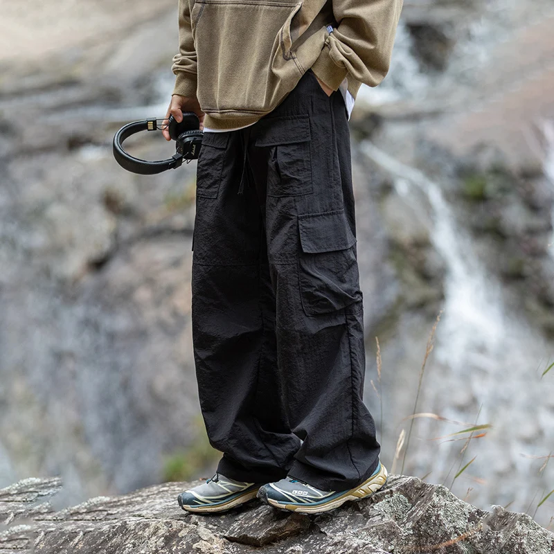 TFETTERS Brand Multi Pocket Parachute Cargo Pants Mans 2024 Spring New Japan Outdoors Cargo Pants Men
