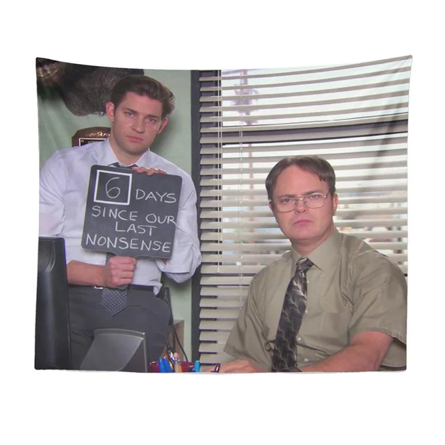 A Gaslight Gateepheep Girlboss Jim Halpert És Dwight Schrute Hat Nappal Az Utolsó Ostobaságunk Óta Irodai Kárpitban