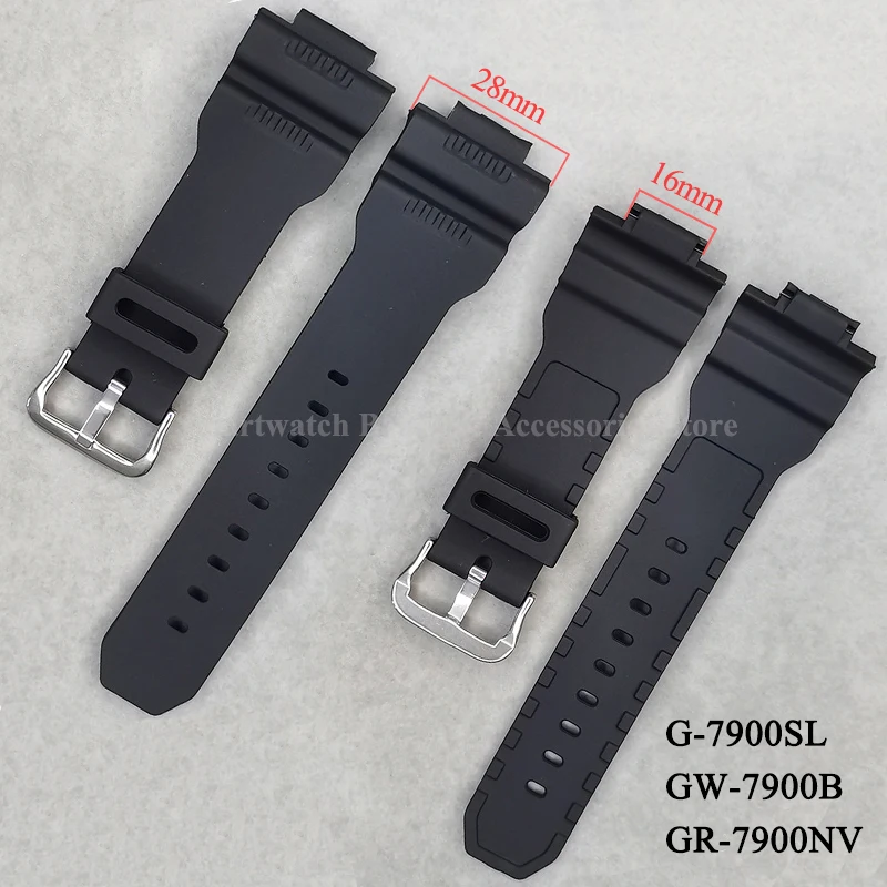 Cinturino In Resina Di Ricambio Per Casio G-Shock GW-7900B / G-7900 / GR-7900GK - Colore Blu - Originale E Resistente