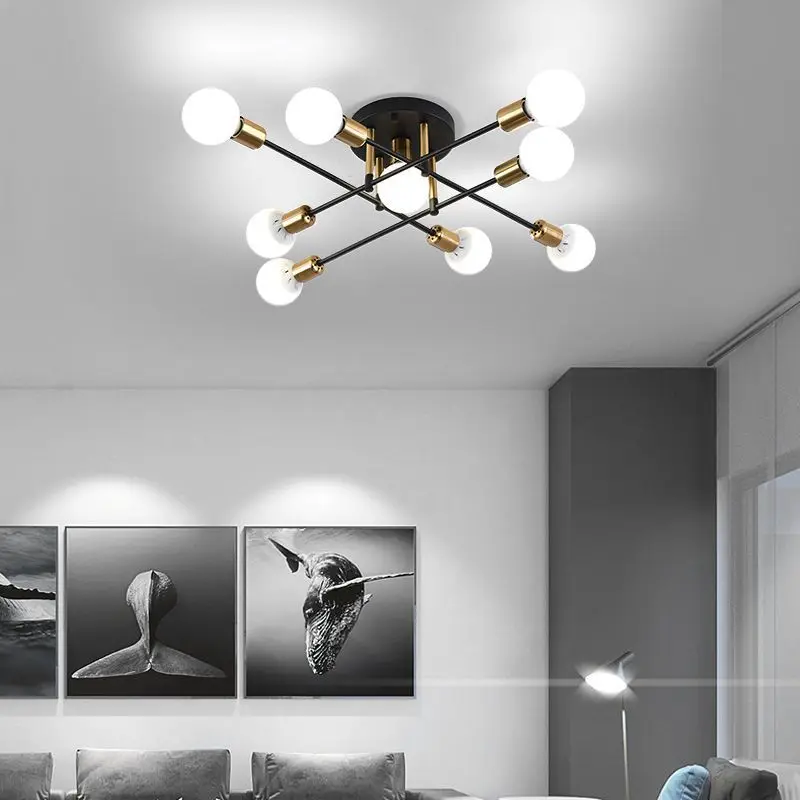 

Nordic Creative Personality Branch Molecular Led Chandelier Simple Modern Living Room Bedroom Ceiling Lamp Studio Light Fixtures