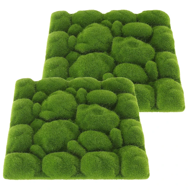 Artificial Moss Mat Squares Wall Decor Fake Grass Rug Turf Plants