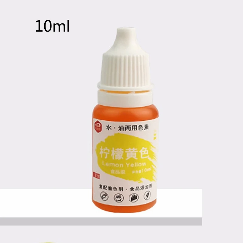 10ml Natural Ink Food Coloring Cake Pastries Cookies Liquid Dye Pigment Baking Decor Fondant Cooking Icing DIY Crafts