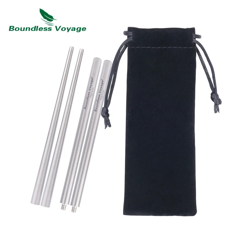 Boundless Voyage Folding Titanium Chopsticks Outdoor Camping Portable Tableware