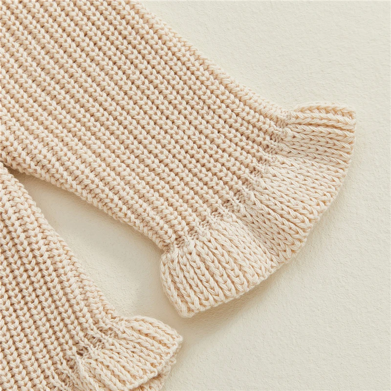 Ruffle Knit Cotton Baby Romper 5