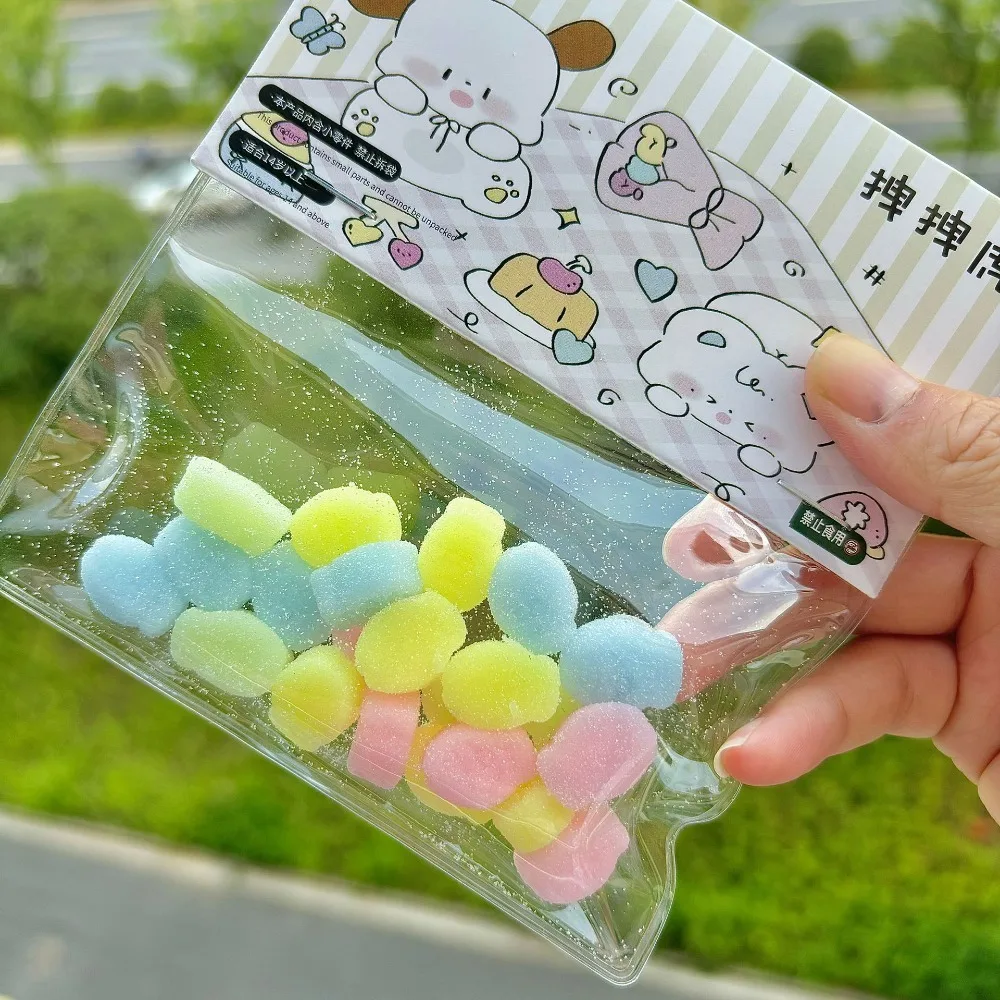 20/30/50/100Pcs Soft TPR Pinch Toy Colorful Mini Cat Claw Snapper Slow Rebound Squishy Healing Decompression Toy 4