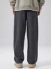 DUKEEN Pique Fabrics Sweatpants for Men Loose Causal Straight Legged Trouse Autumn and Winter Solid Colors Sports Fleece Pants 5