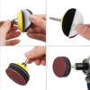 100pcs 2 Inch Sanding Discs Pad 80-3000 Grit Sandpapers with 1/4 Inch Drill Attachment Hook and Loop Backing Pad for Angle 6