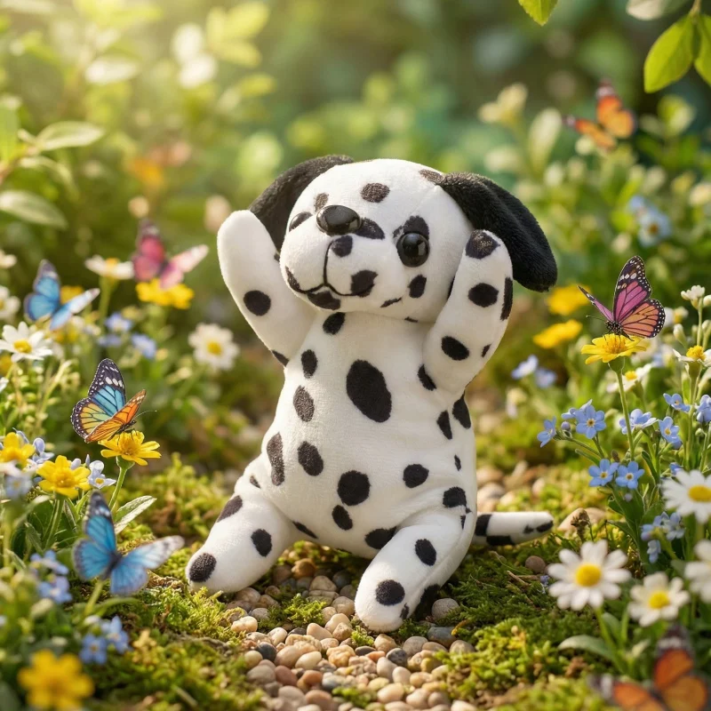 15CM Niedlicher Kleiner Gefleckter Hund Plüschtier Dalmatiner Plüschspielzeug Realistisches Welpen-Spielzeug – Detail 4