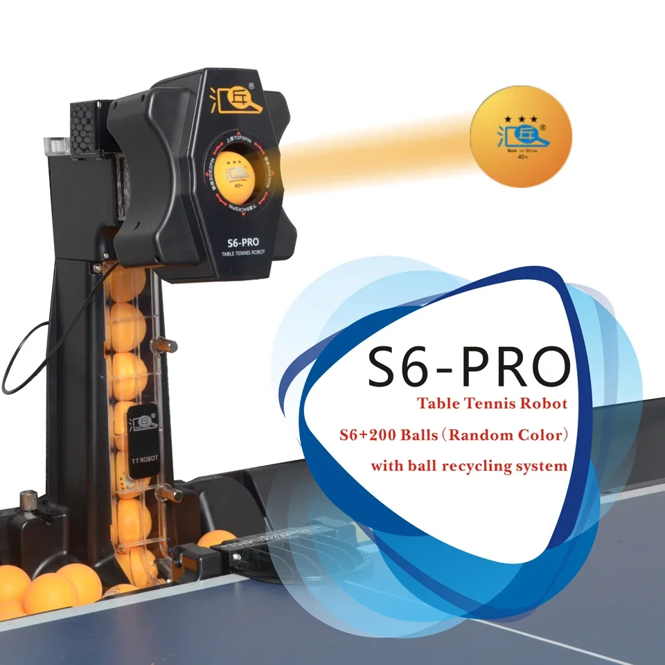 HUIPANG S6-PRO Table Tennis Robot/Machine Easy Assemble Goods for practice Multifunctional Recycle balls