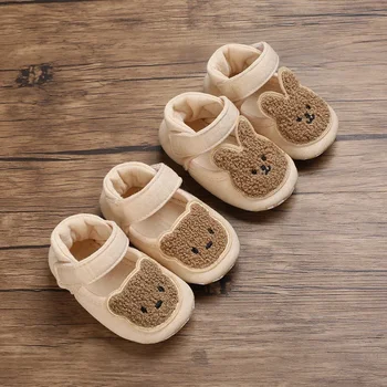 Infant Soft Sole First Walkers Cotton neonate neonati Cartoon Leisure Shoes bambine Rabbit Bear culla Shoes 1