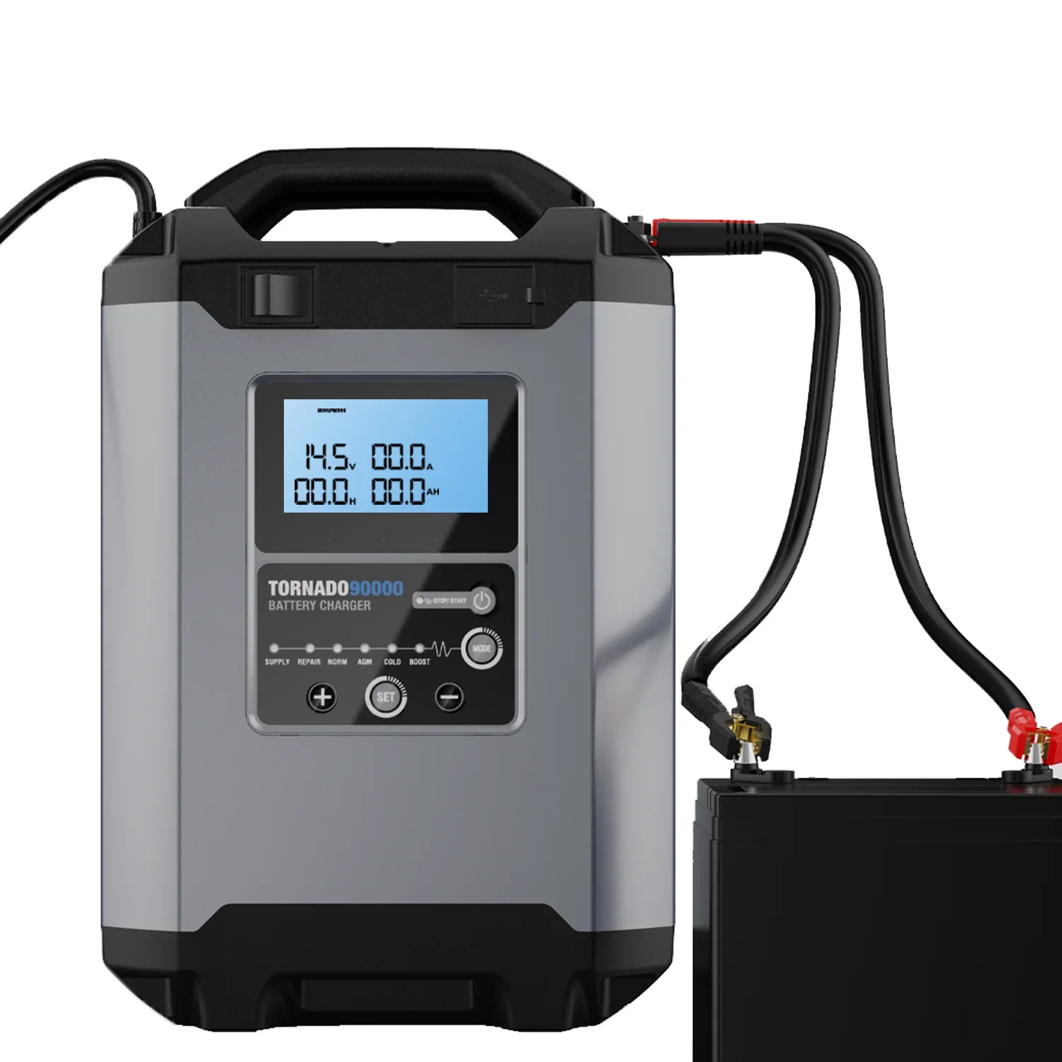 탑돈 토네이도90000 T90A 지능형 휴대용 납산 자동 스마트 12V 24V 자동차 배터리 충전기