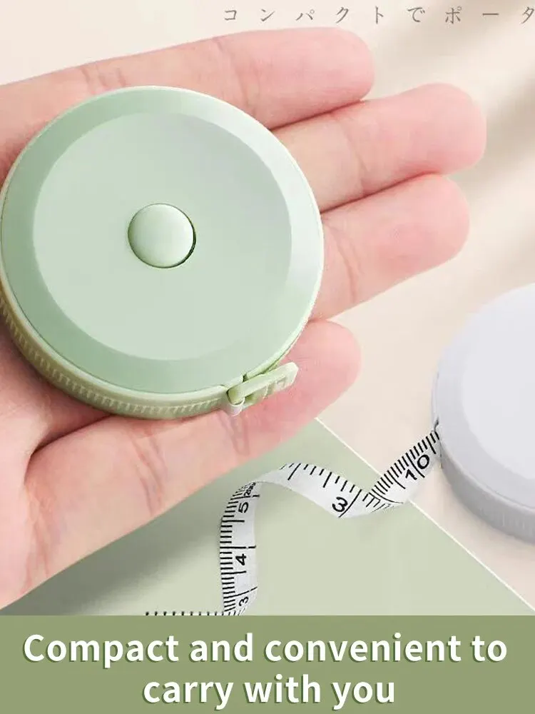 1pcs 2 Meters Portable Retractable Ruler Mini Tape Measure Sewing Leather Ruler Children Height Ruler Centimeter Inch Roll Tape