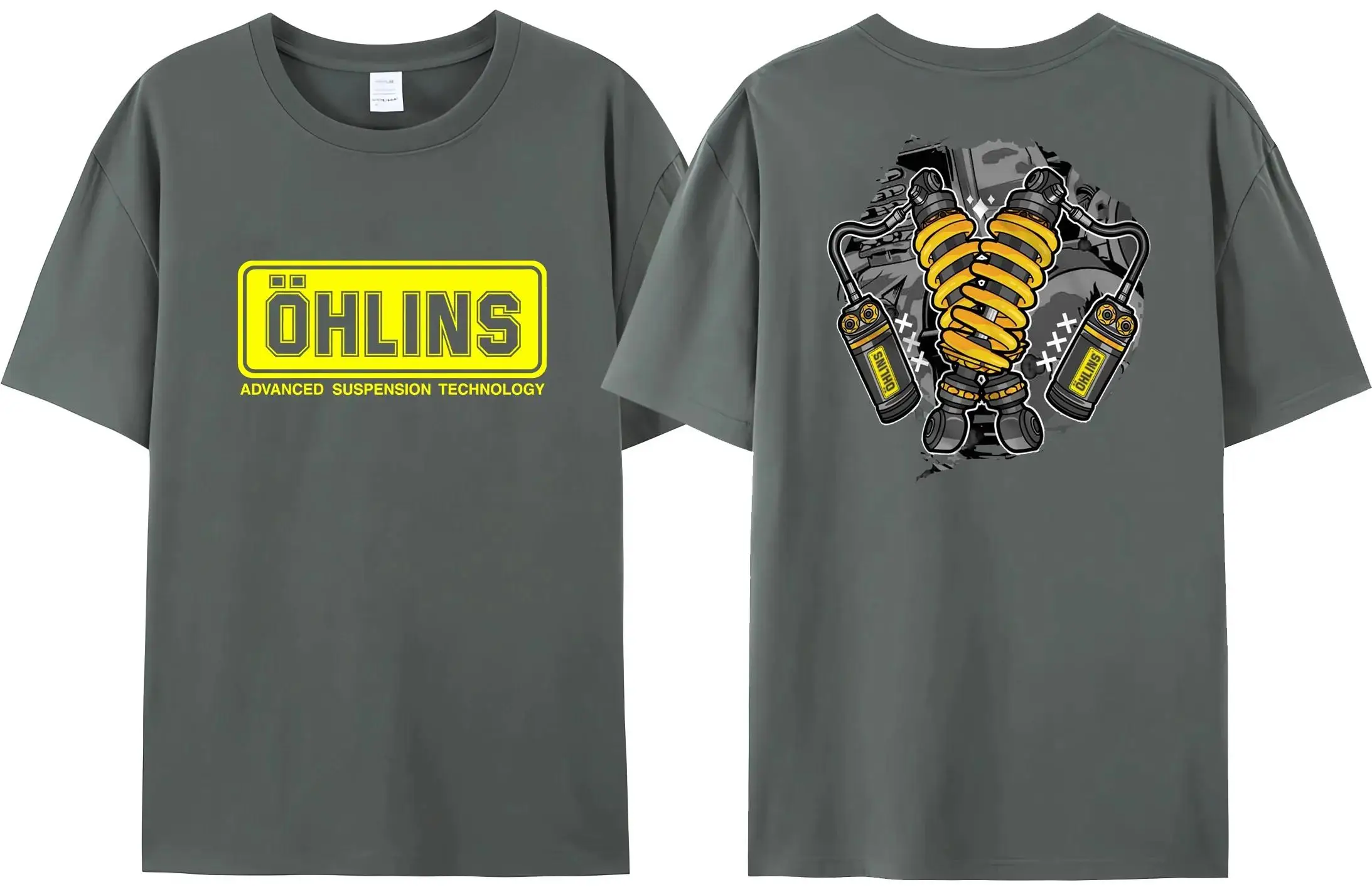 T-Shirt Da Uomo Ohlins Sports Racing T-Shirt Reversibile Shock Ohlins Rxf34 M.2 T-Shirt Da Uomo Stampata Comfort Tee