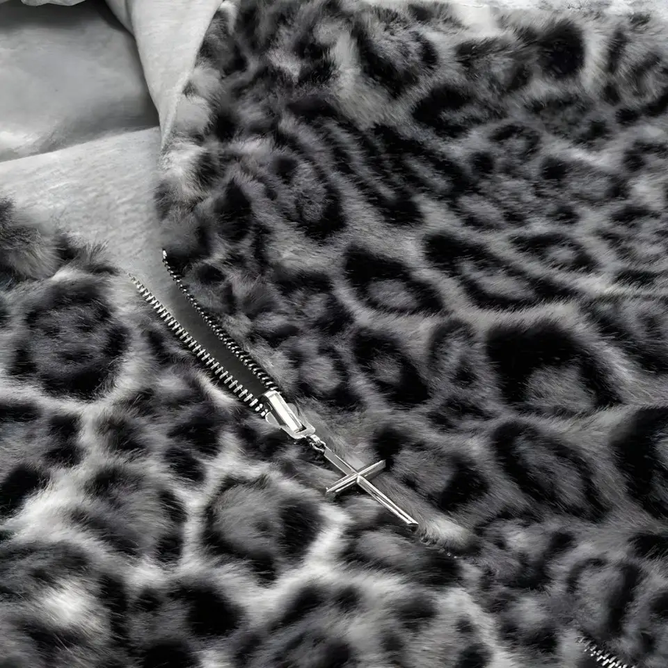 Black Marcelo Miracles Hoodie Cross Detail Fur Lining Comfortable