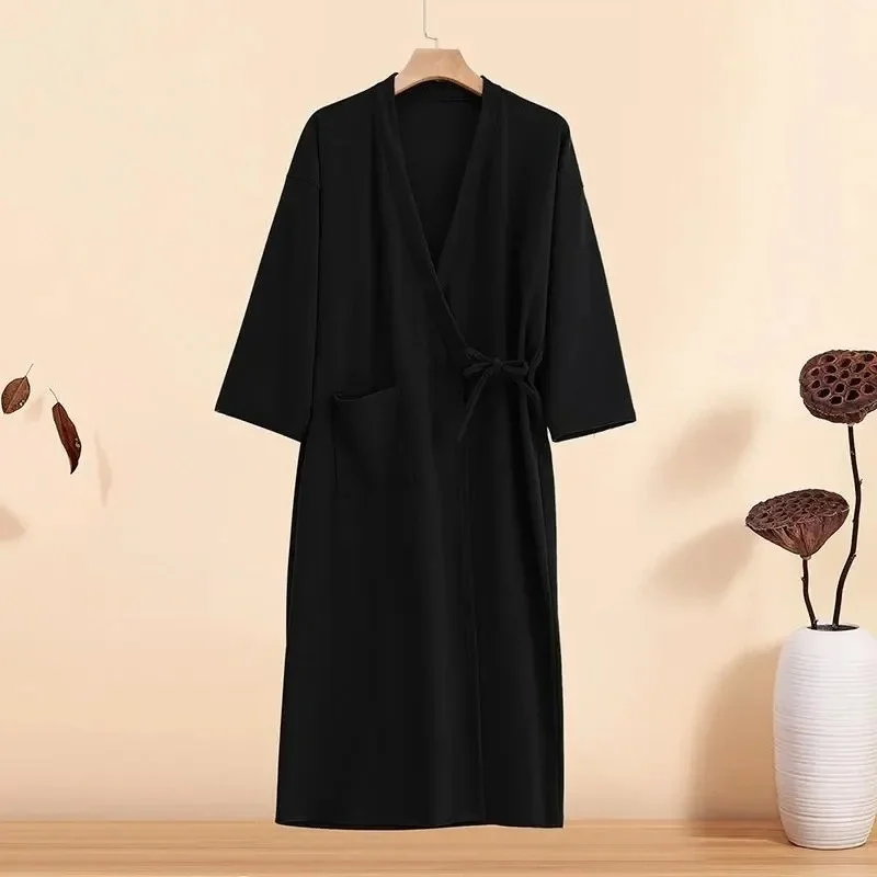 150Kg Large Size Cardigan Nightgown Women's Fat MM Loose Robes Loungewear Japanese Kimono Bathrobe Homewear Bath Steamed Clothes
