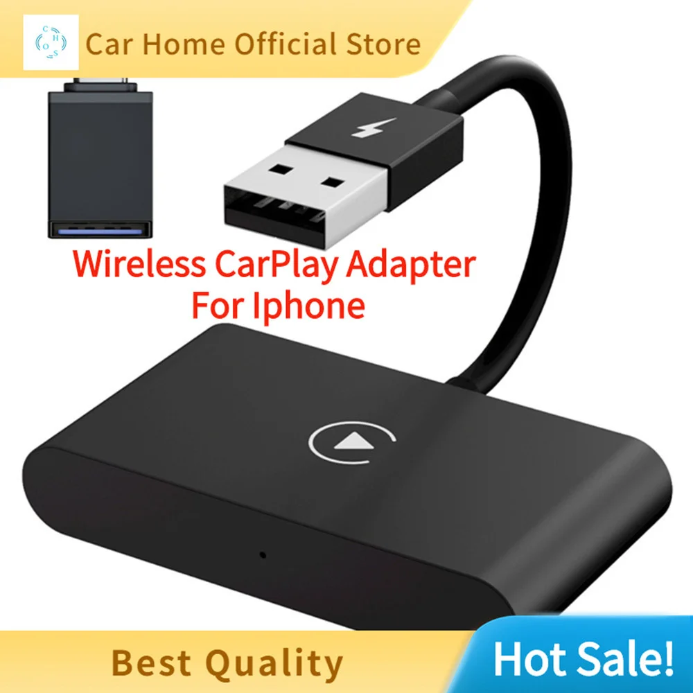 

Apple Wireless Carplay For IPhone Auto Car Adapter Plug Play WiFi Online Update High Quality