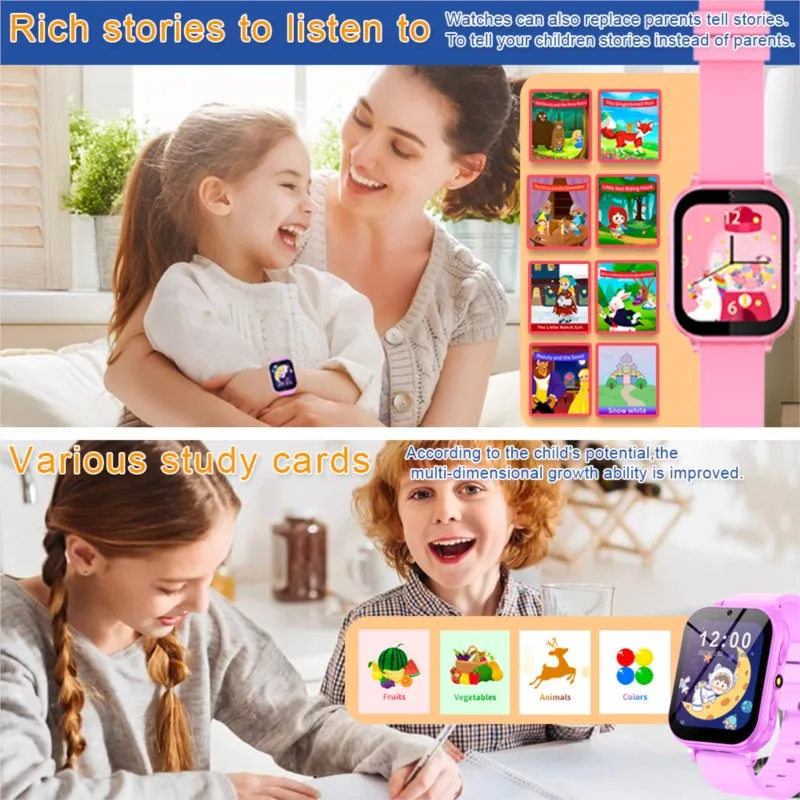 Children's Wristwatch 22 Games Kids Smart Watch Music Play Flashlight Pedometer Habit Tracking Smartwatch Boys Girls Gifts Clock 4