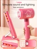 Kids Make Up Toys Simulation Haircut Kit Children's Hair dryer Role Playing Game Educational Toys For Girls Pretend Play Gifts 2