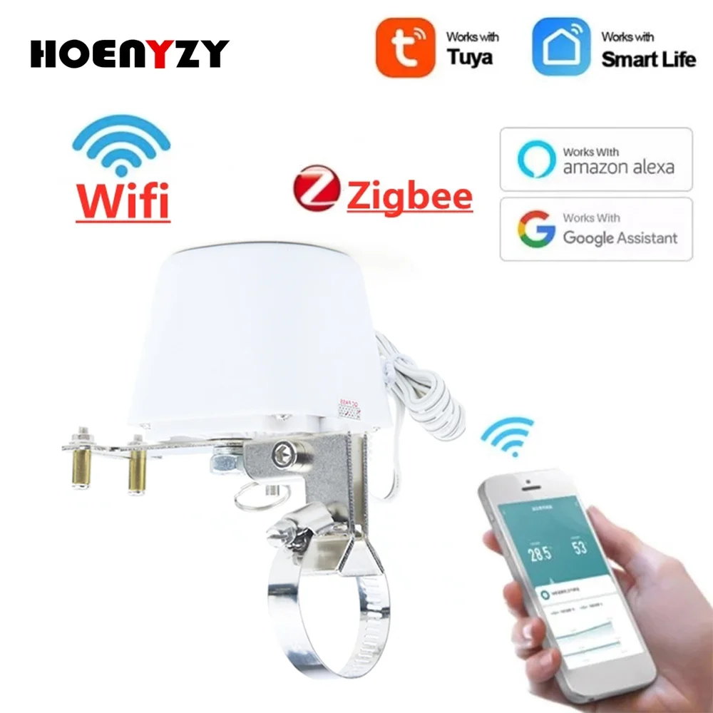 1/2" 3/4" 1" Tuya Wifi Smart Gas Valve Garden Watering Timer Electric Shut Off Valve Garden Water Shut Off Timer Irrigation Controller With Alexa Google Assistant SmartLife