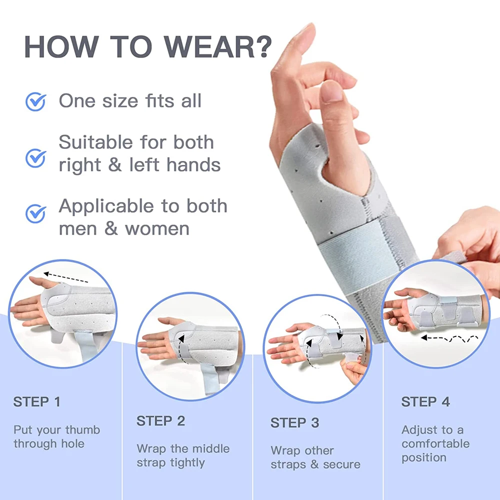 TIKE Wrist Brace for Carpal Tunnel Support Pain Relief Women Men Adjustable  Wrist Guard Fit Both Hands for Arthritis Tendonitis - AliExpress