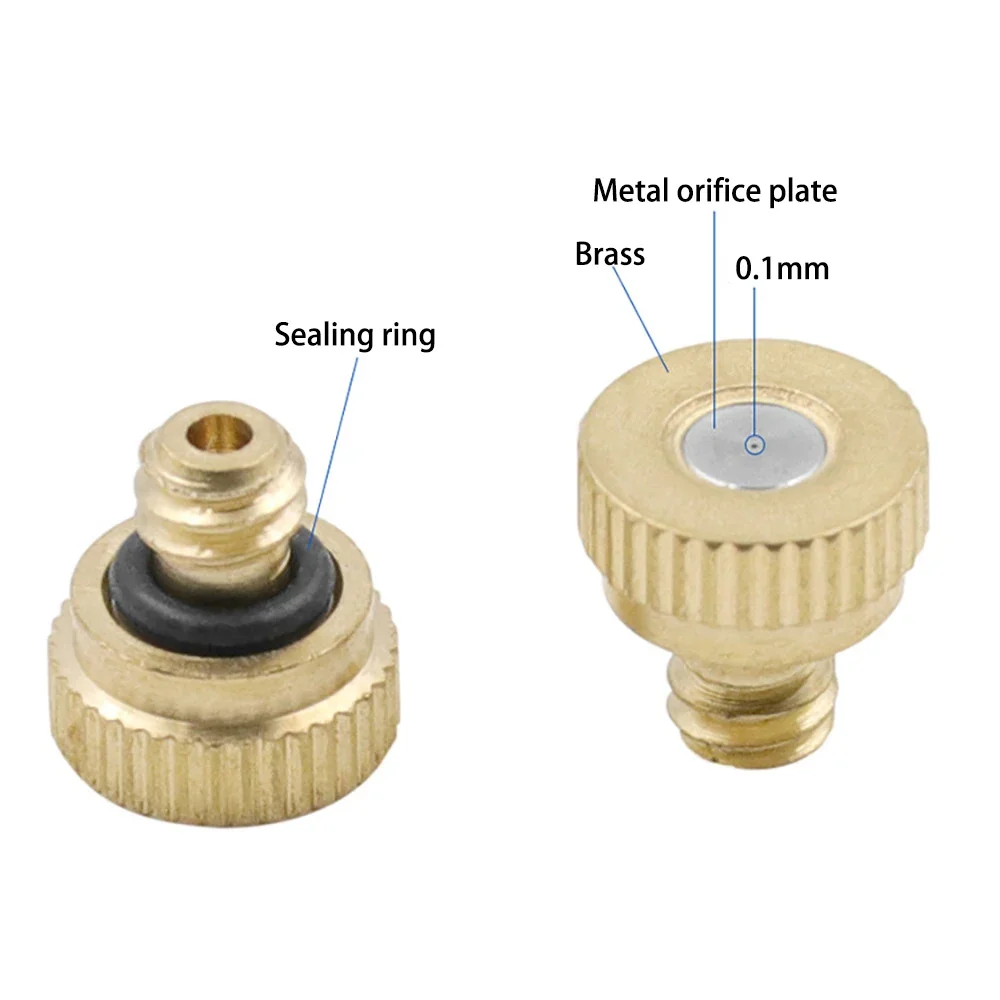Spray Nozzle 10PCS Atomizing Nozzle 3/16" Fog Spray Cooling Water System Accessories Garden Nebulizer Misting Sprayer 0.1/0.2/0.3/0.4/0.5mm