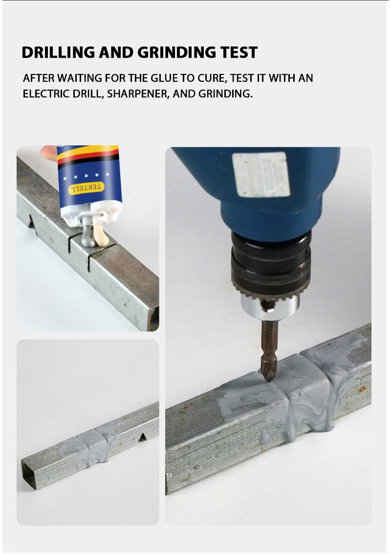 Description Picture 4 of itemHigh Strength AB Glue Strong Metal Repair Glue Cold Welding Glue Magic Plastic Repair Industrial Repair Agent AB Glue Sealant