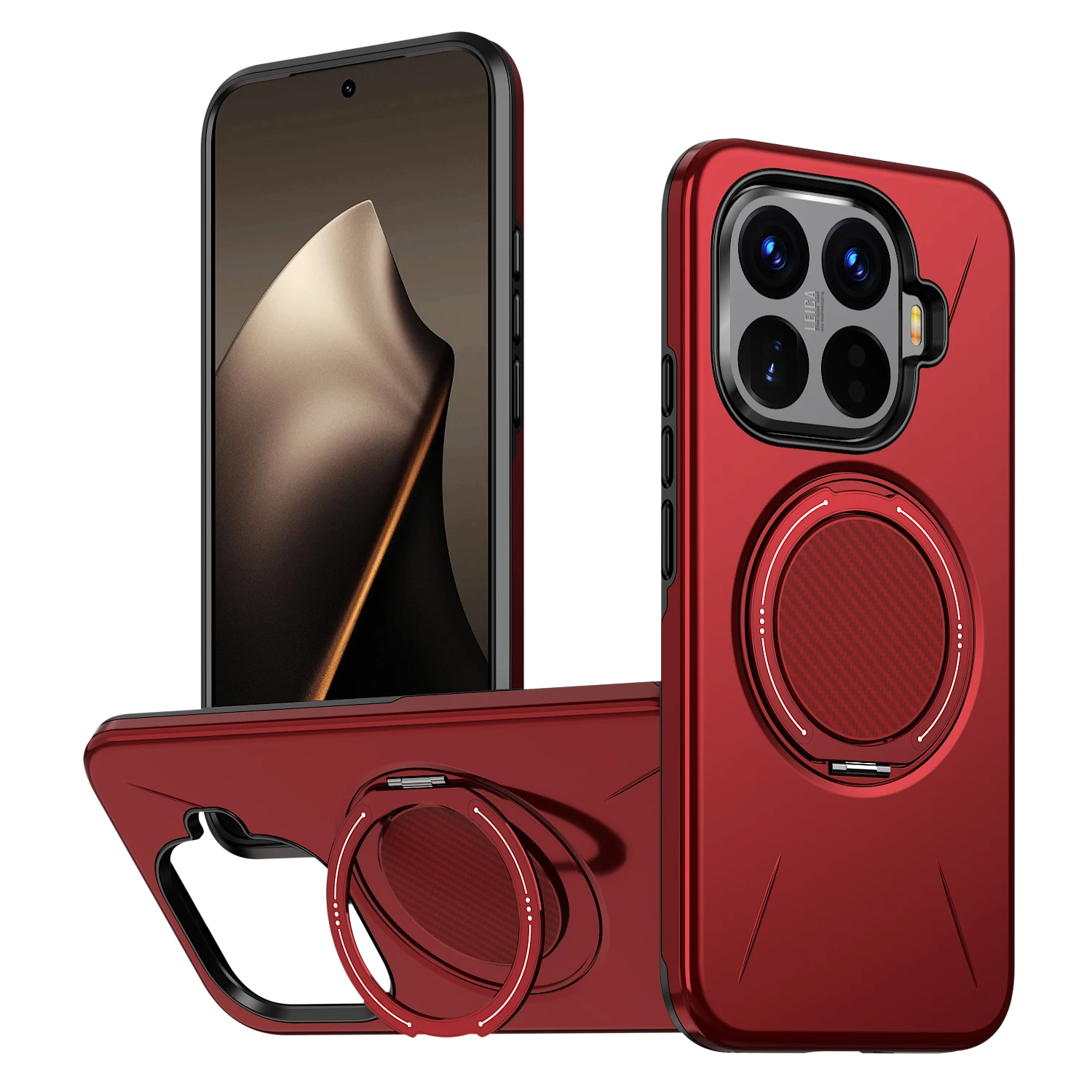 Armor Shockproof Phone Case with 360° Rotating Magnetic Metal Ring Bracket