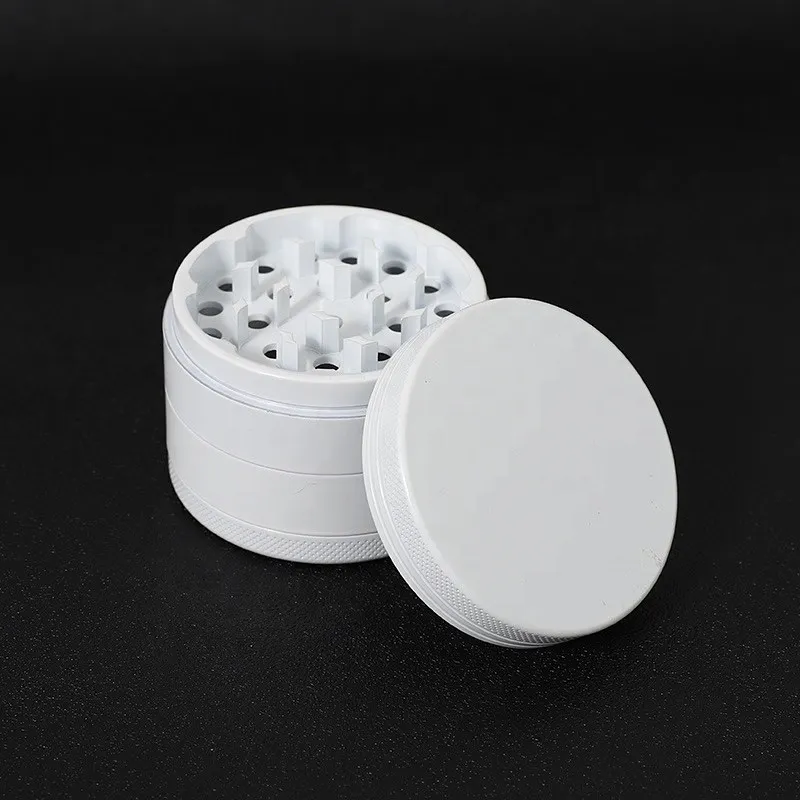 Premium Aluminum Nonstick White Grinder 4 Layers Spice Crusher
