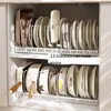 Rack Household Kitchen Countertop Retractable Place Bowl Dish Shelving Household Multifunctional Dishware Drain Storage Artifact 1