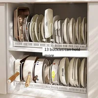 Rack Household Kitchen Countertop Retractable Place Bowl Dish Shelving Household Multifunctional Dishware Drain Storage Artifact 1