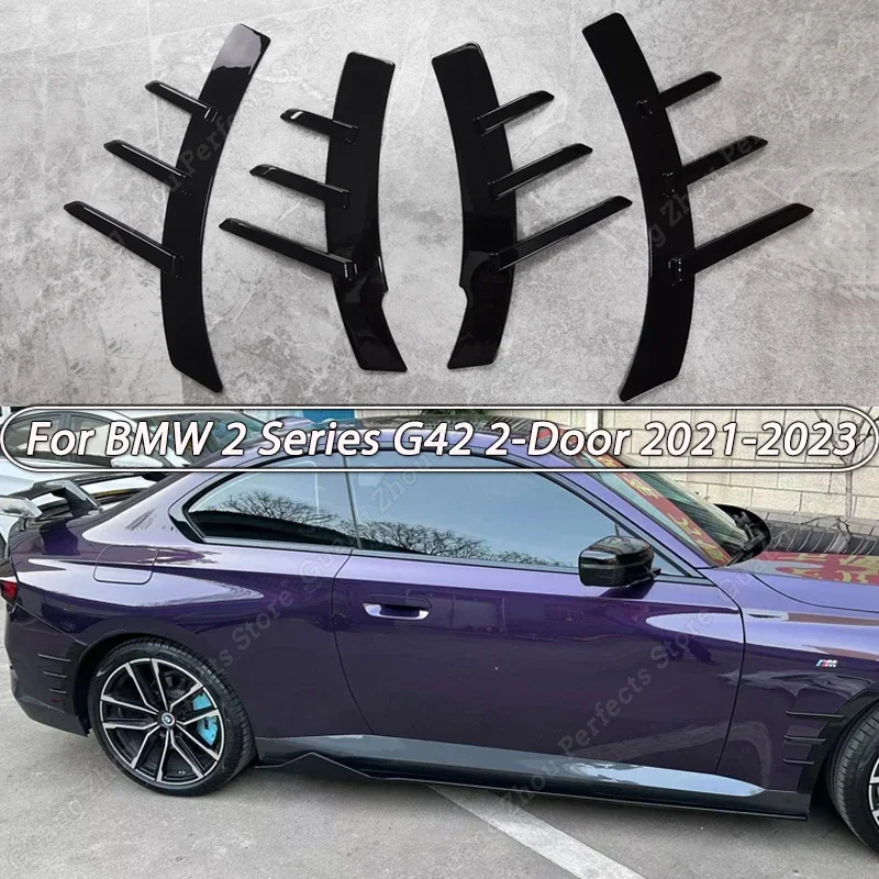 

For BMW 2 Series G42 2-Door 2021-2023 MP Style ABS Plastic Car Front Rear Wheel Eyebrow Fender Cover Mudguard Body Kits
