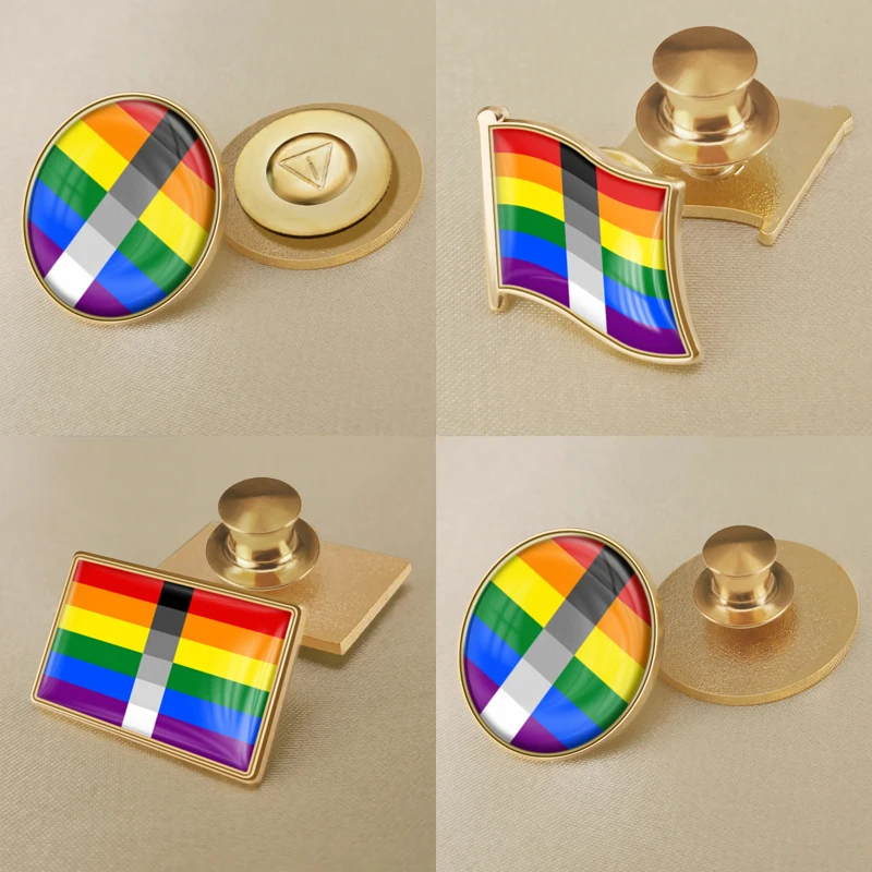 

Homoflexible Pride Flag Brooch Badges Lapel Pins