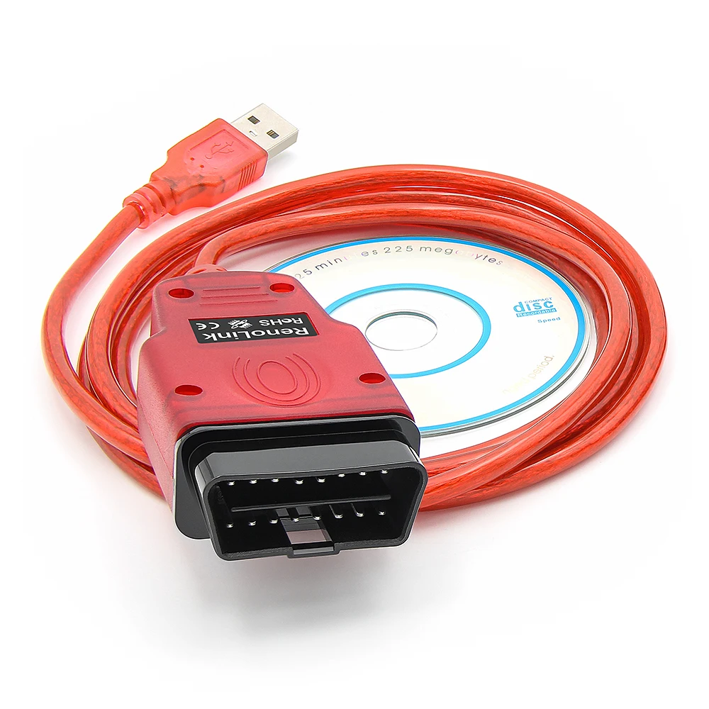 Car Diagnostic Cable Renolink V2.10 OBD2 Cable for Renault Renolink V1.99 Upgraded ECU Programmer
