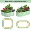 2-Pack Oval Galvanized Steel Raised Garden Bed Open Base Safety Edge Metal Planter Box Raised Beds for Vegetables Flowers Herbs