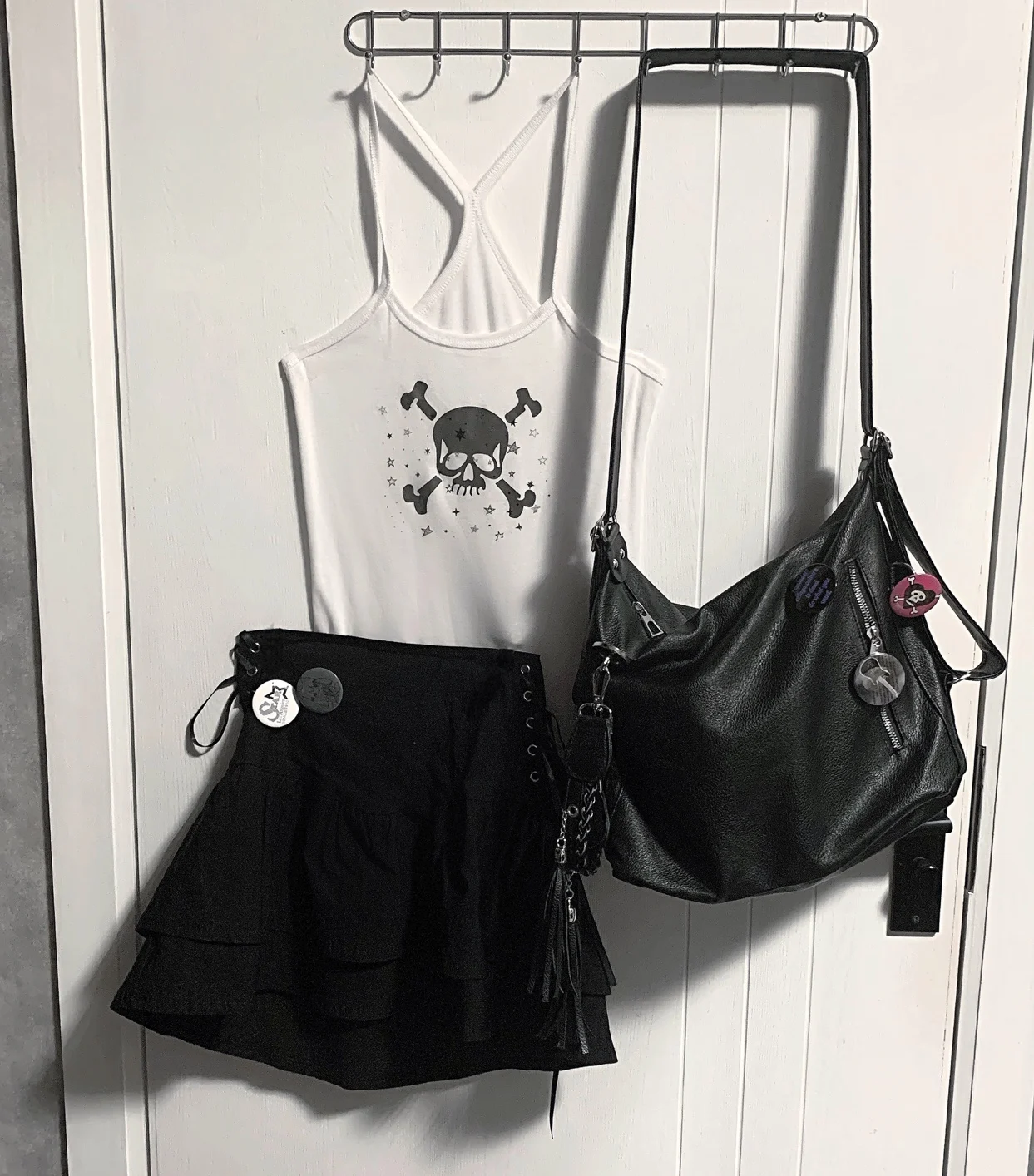 Emo Girl Cute Skull Vest Gothic Crop Top