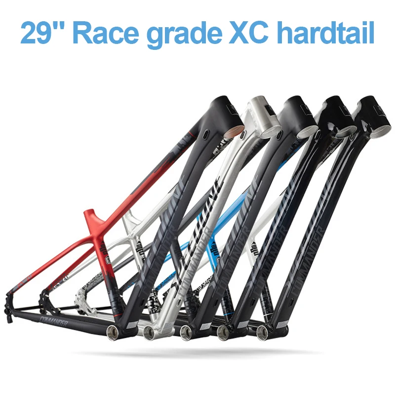 

Racetrack Bike Frame 29inch Ultralight Aluminum Alloy Mountain Bike Hardtail Frame Internal Routing 142x12mm Thru Axle