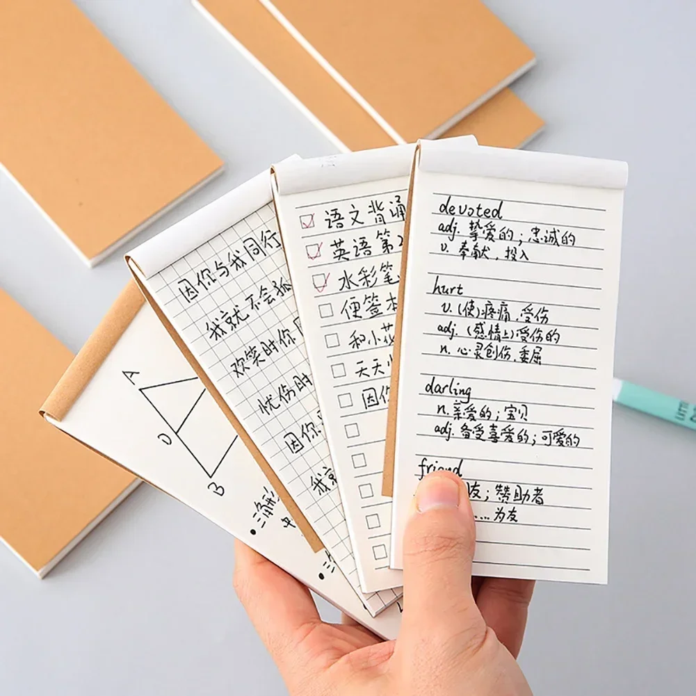 

50 Sheets Simplicity Notebook Kraft Paper Pocketbook Memo Pad Portable Pocket Notebook Planner Tearable Notepad To-Do List
