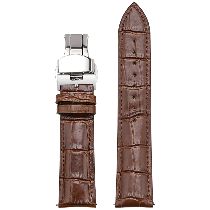 Premium Cowhide Genuine Leather Quick Release Watch Strap - Universal Fit