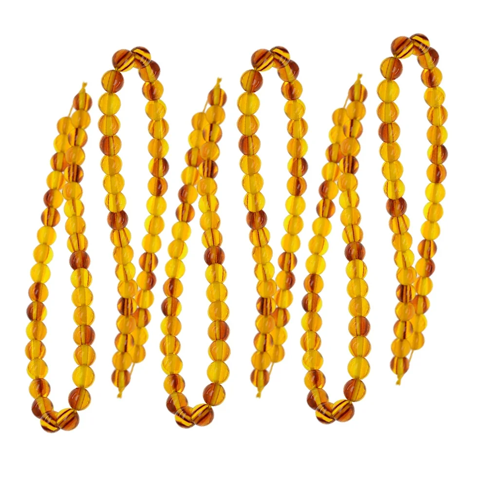 

6 Strands 210 Pcs 12mm Synthetic Artificial Resin Amber Snowflake Gold Blood Gemstone Loose Beads Round Jewelry DIY Making