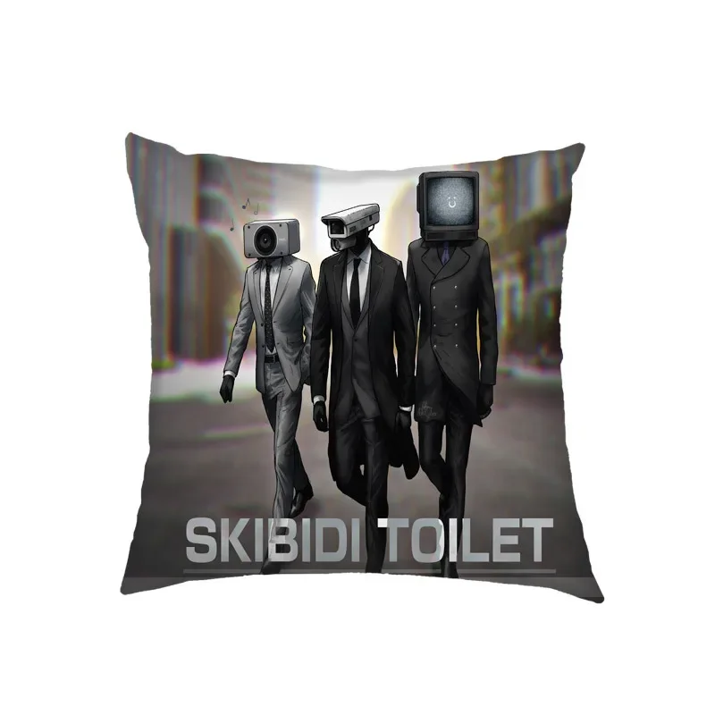 Skibidi Toilet Toilet Pillowcase 45x45cm Digital Velvet Sofa Cushion Cover Pillowcase Children's Toys Gifts