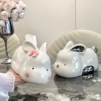 Cute Instagram Style Rabbit Tissue Box Desktop Decoration Home Living Room Coffee Table Decoration Creative Ceramic Paper Box 1