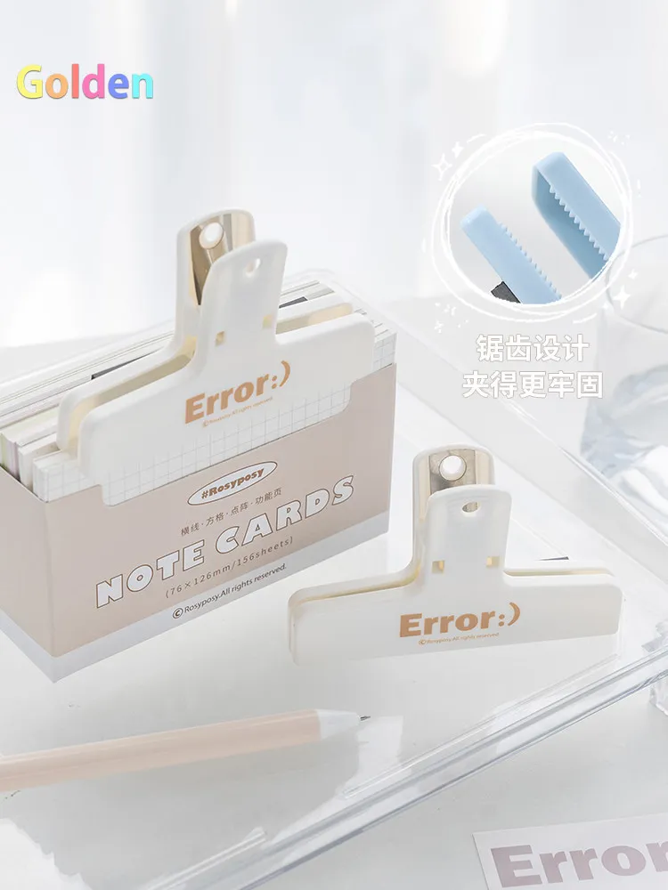 4개입 레트로 컬러풀 플라스틱 티켓 홀더 자석 클립, 문구류, 사무용품 및 정리용 롱테일 클립 - 휴대용