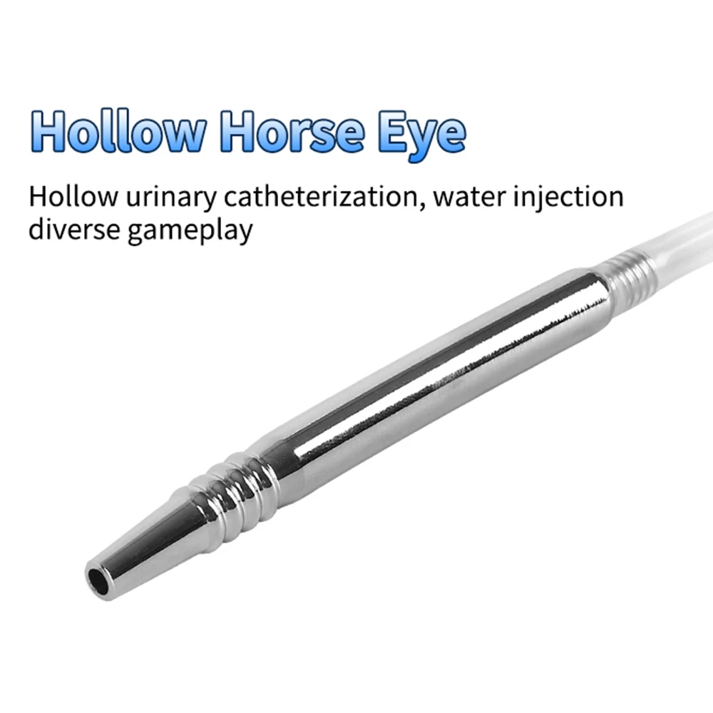 Stainless Steel Urethral Catheter Penis Plug with Piss Urinal Flow Into The Oral Mouth Plug BDSM Slave Sex Toys for Couples