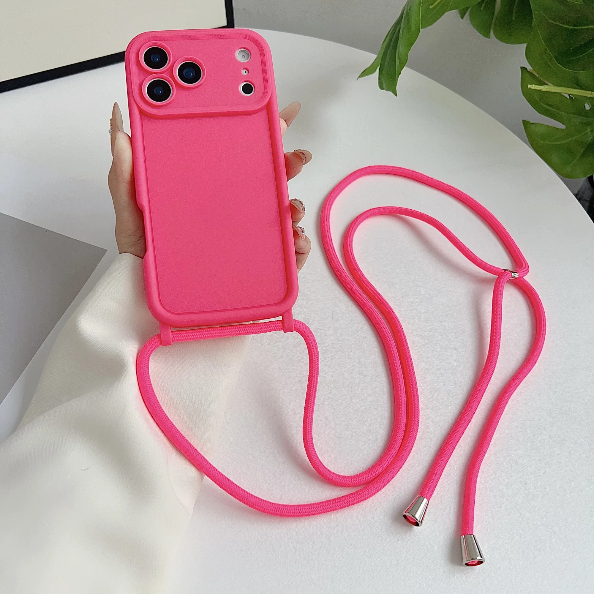 Premium Shockproof Phone Case with Crossbody Lanyard and Camera Protection