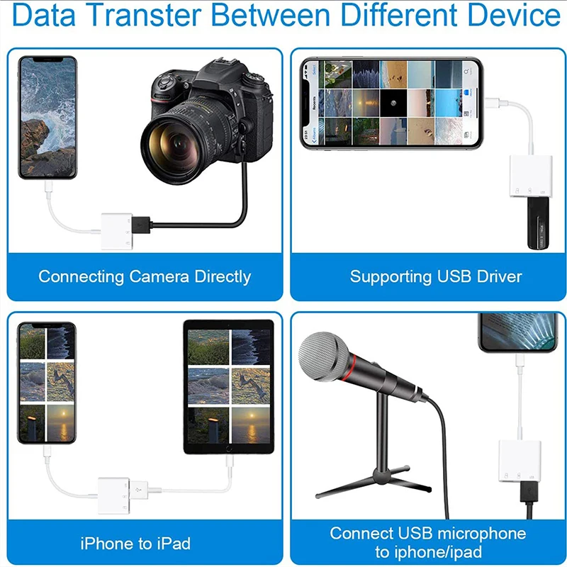 Card Reader 3 In 1 USB SD TF For iPhone iPad
