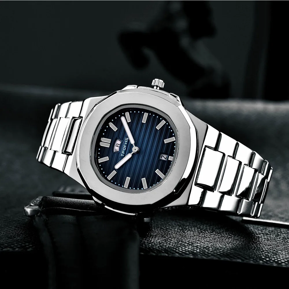 

New Brand Men's Quartz Watch Luminous Simple Sports Stainless Steel Strap Clock Classic Business Automatic Movement Wristwatch